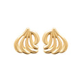 Coque de Nacre Puces d'oreilles plaqué or 23058700