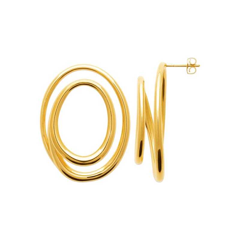 Coque de Nacre Boucles d'oreilles acier doré 3122509