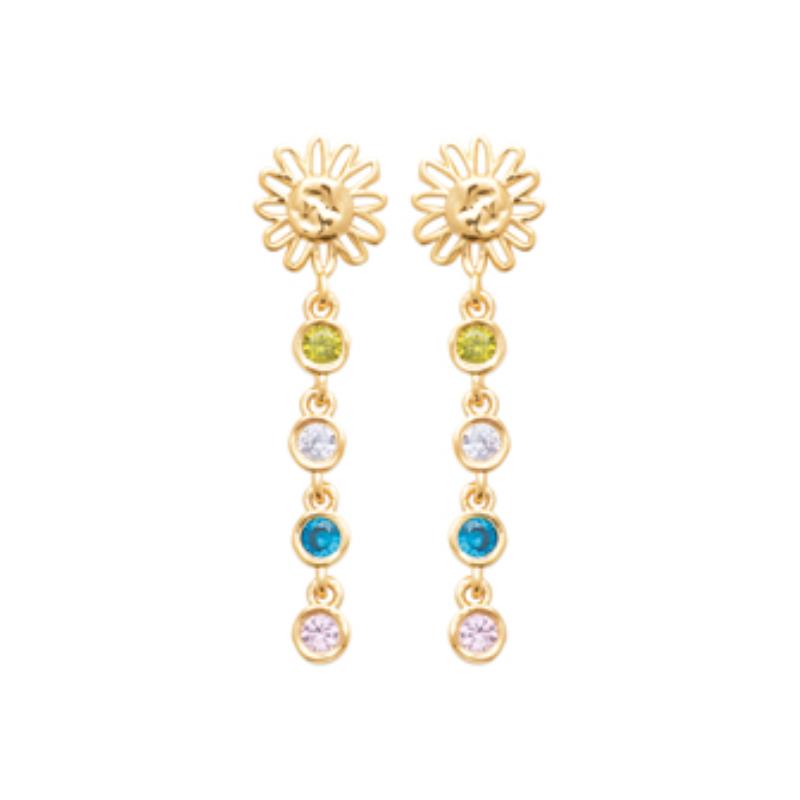 Coque de Nacre Boucles d'oreilles pendantes plaqué or 23075305