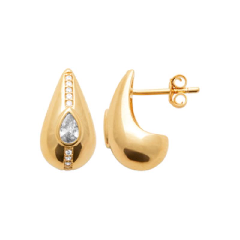 Coque de Nacre Puces d'oreilles plaqué or 23064110