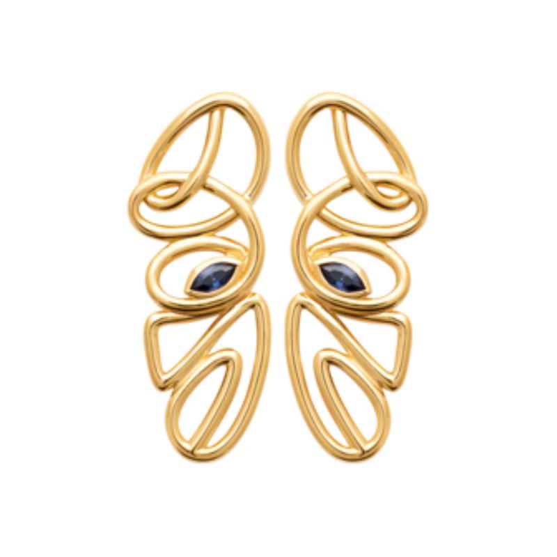 Coque de Nacre Boucles d'oreilles pendantes plaqué or 23069540