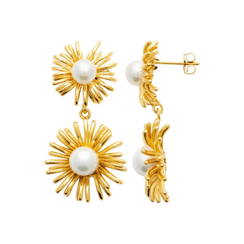 Izee Boucles d'oreilles pendantes acier doré 3128209