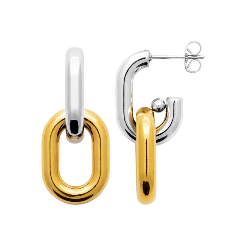 Izee Boucles d'oreilles pendantes acier doré 3127609