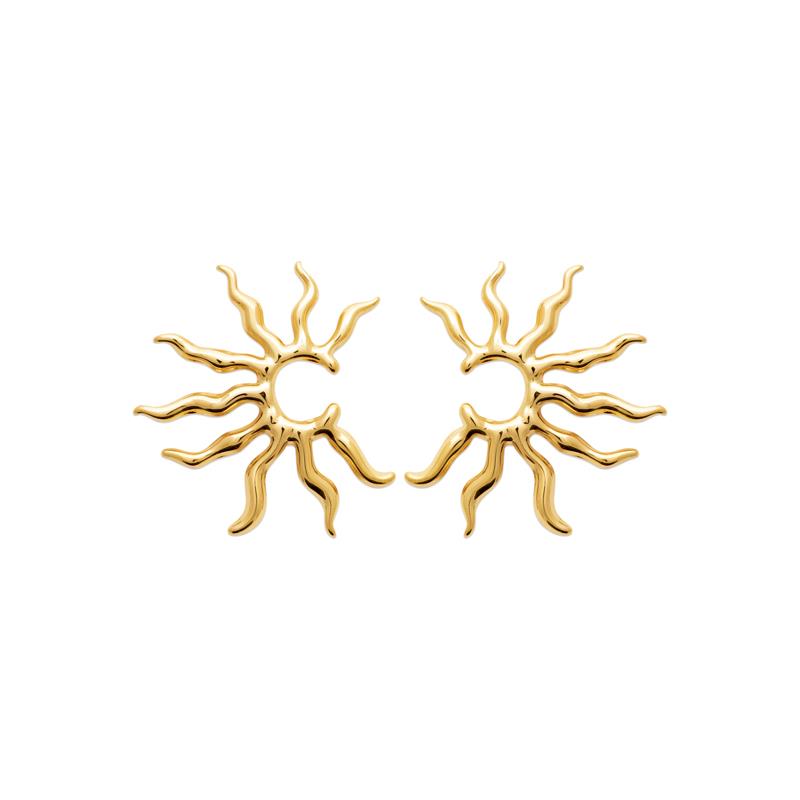 Coque de Nacre Boucles d'oreilles acier doré 3128409