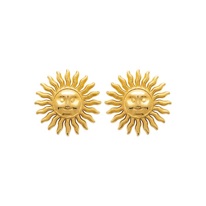 Coque de Nacre Boucles d'oreilles acier doré 3130609