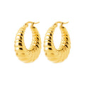 Coque de Nacre Créoles acier doré 3603609