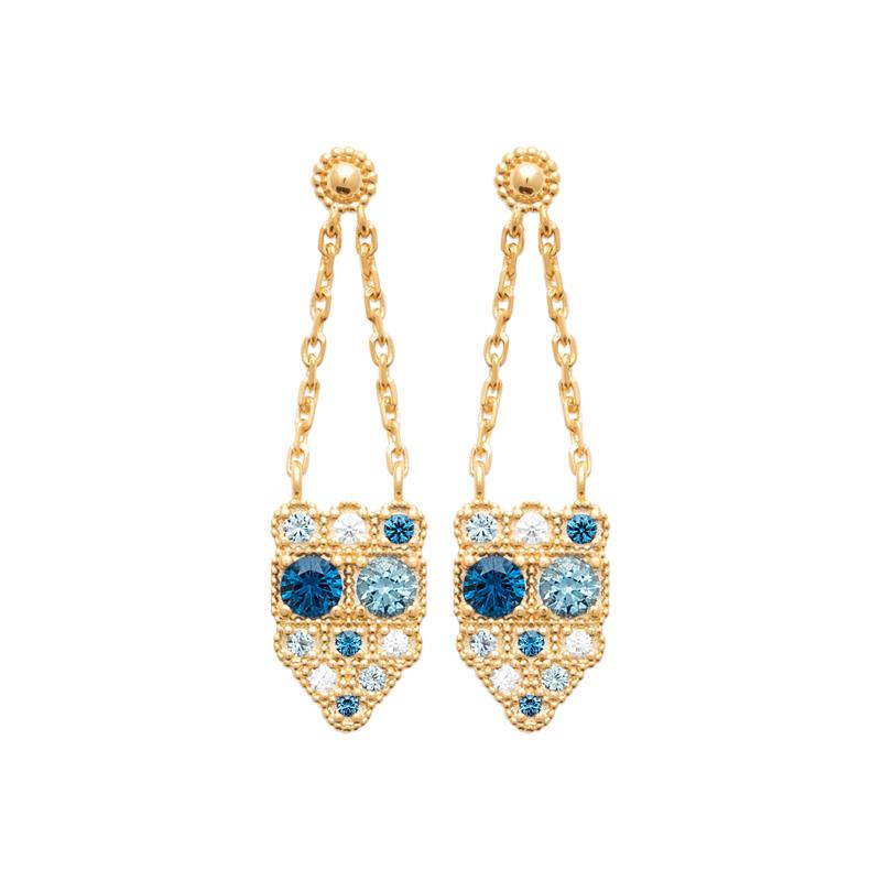 Coque de Nacre Boucles d'oreilles pendantes plaqué or 23071460