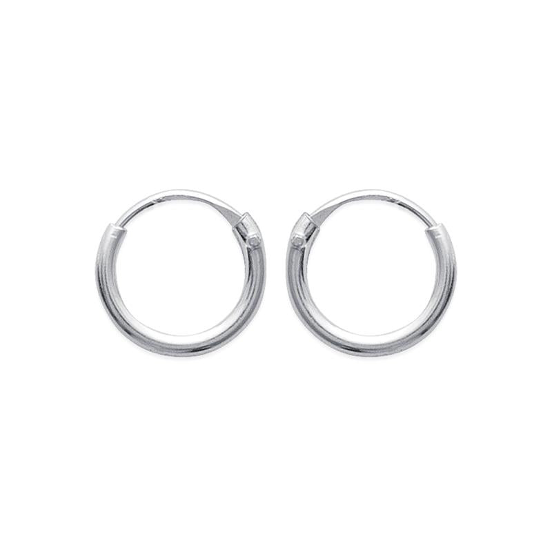 Coque de Nacre Créoles argent 1028