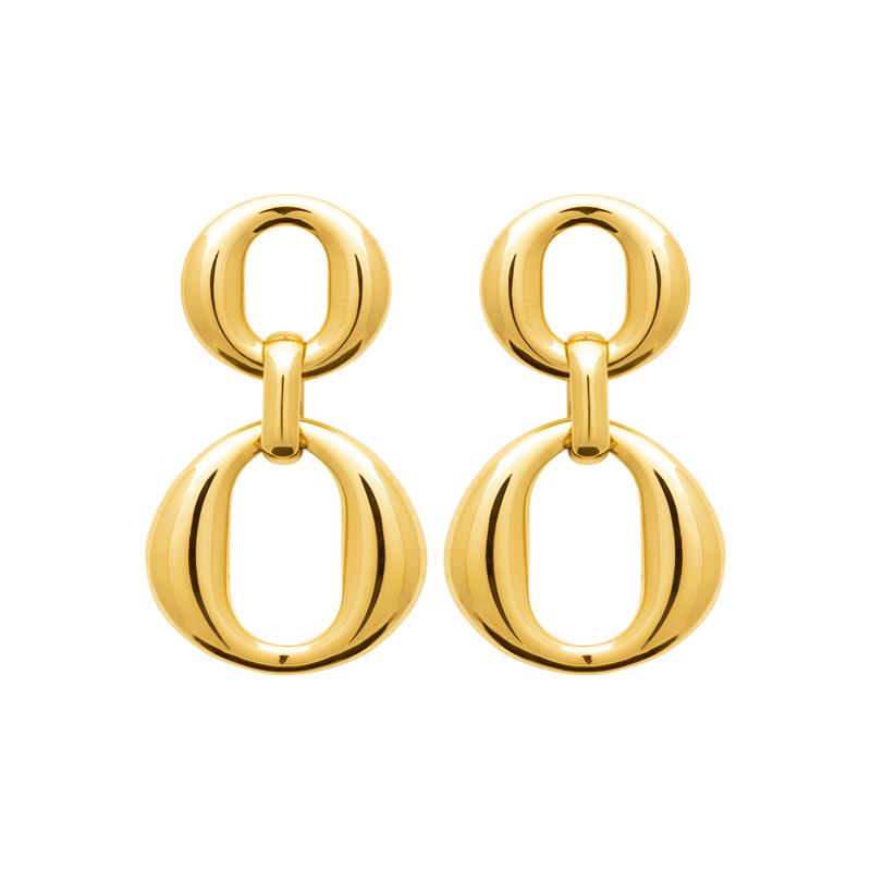 Coque de Nacre Boucles d'oreilles pendantes acier doré 3120709