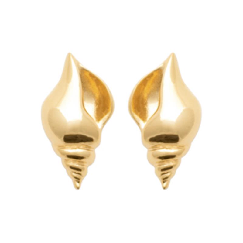 Coque de Nacre Puces d'oreilles plaqué or 23022800