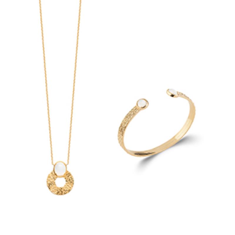 Coque de Nacre Collier plaqué or 973140