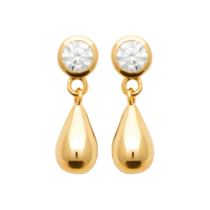 Coque de Nacre Boucles d'oreilles pendantes plaqué or 23069810