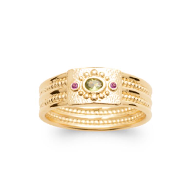 Coque de Nacre Bague plaqué or 20000805