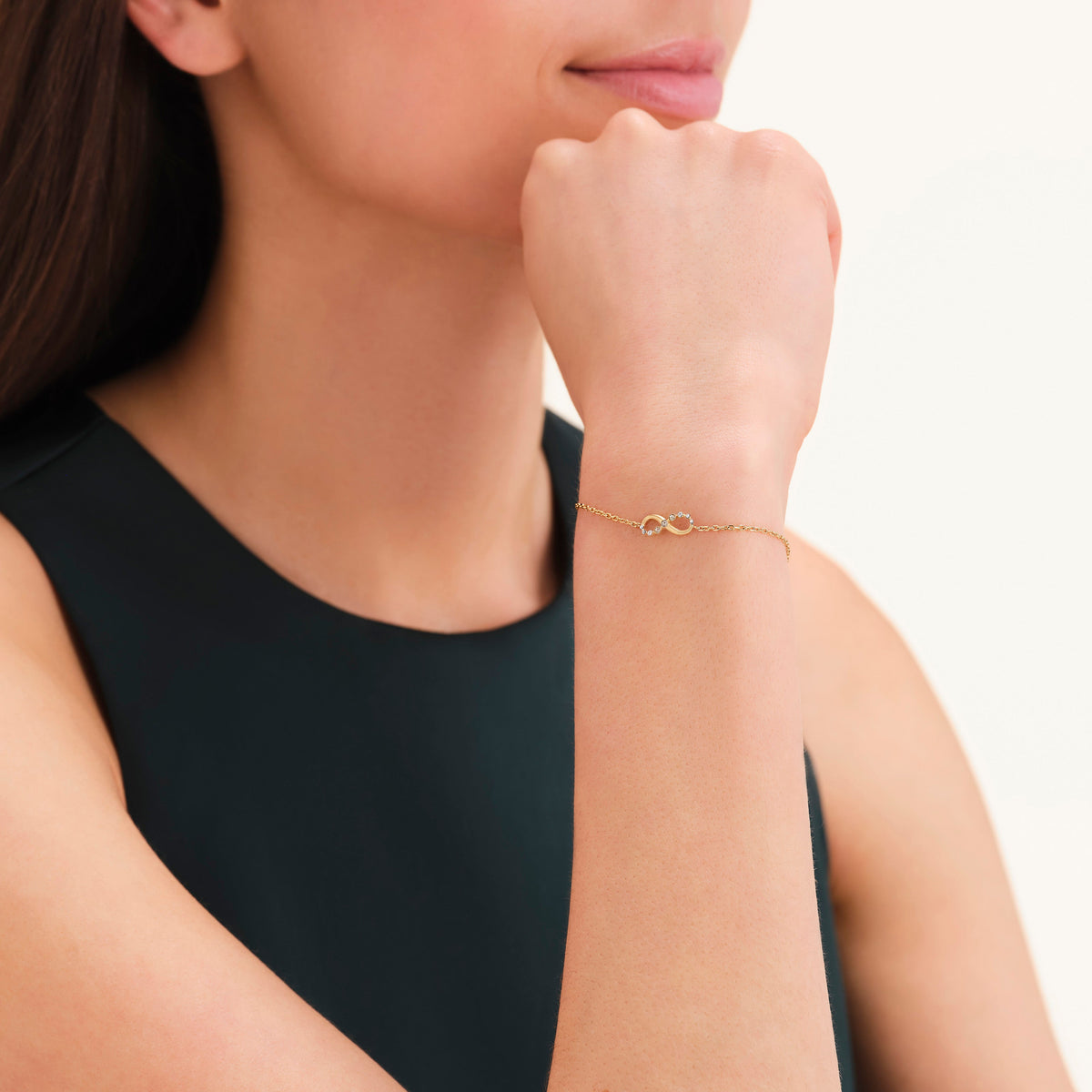 Rosefield Infinity Bracelet Gold JBING-J1313