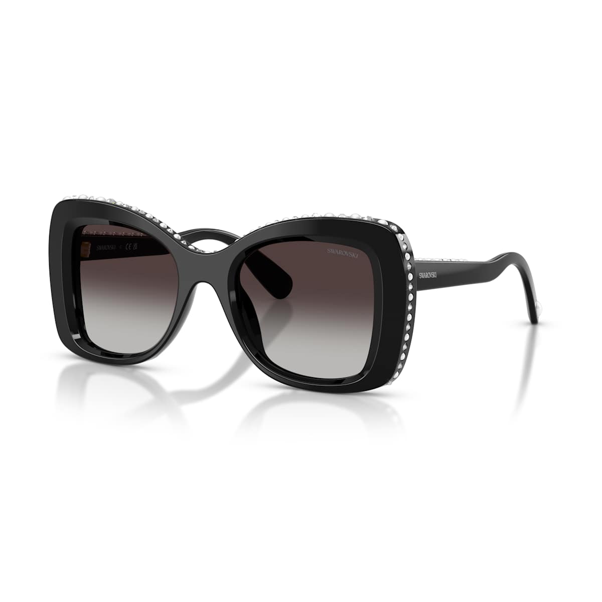 Swarovski Lunettes de soleil Monture papillon Noires 5752910