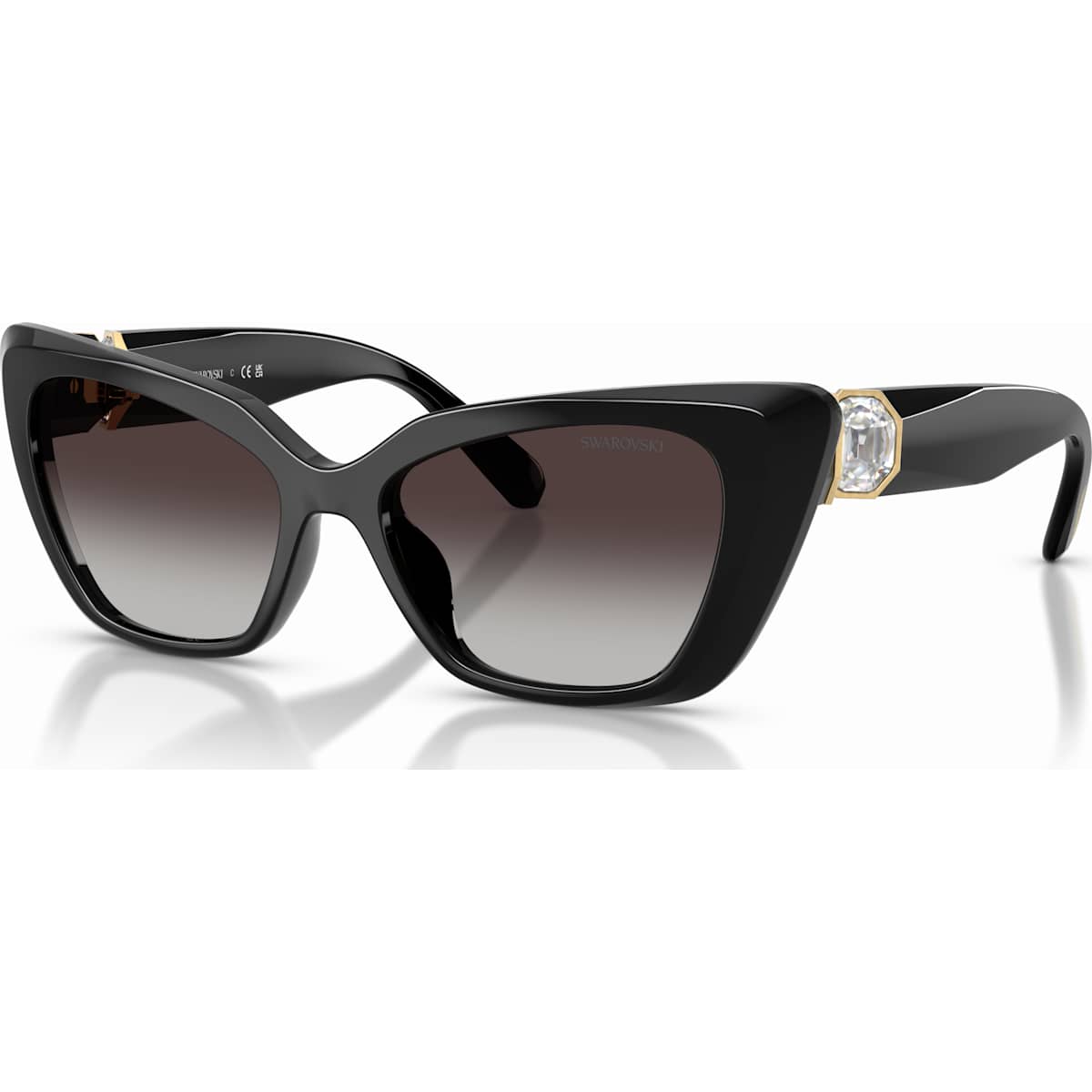 Swarovski Lunettes de soleil Style Cat-eye Noires 5737919