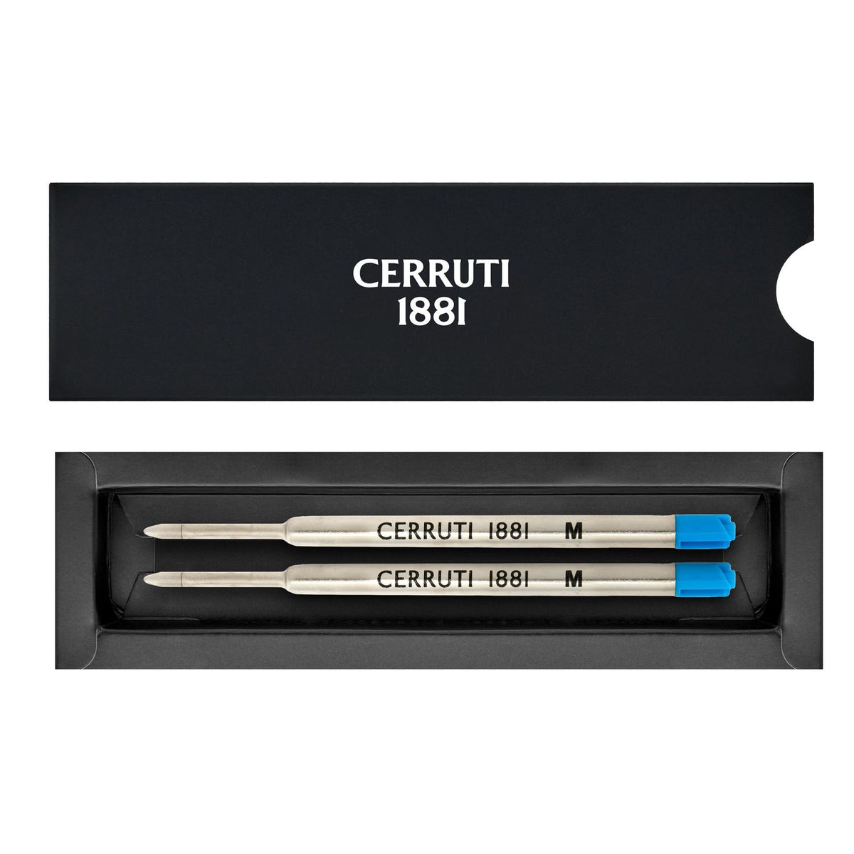 Cerruti 1881 Recharge stylo bille Softline bleue, pointe moyenne (lot de 2) NPR641BM