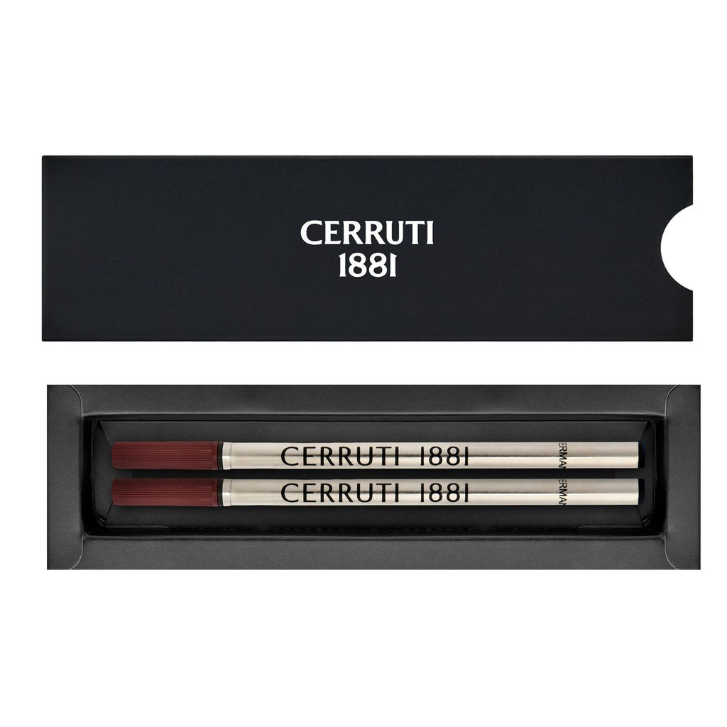 Cerruti 1881 Recharge stylo roller noire, pointe moyenne (lot de 2) NPR651NM