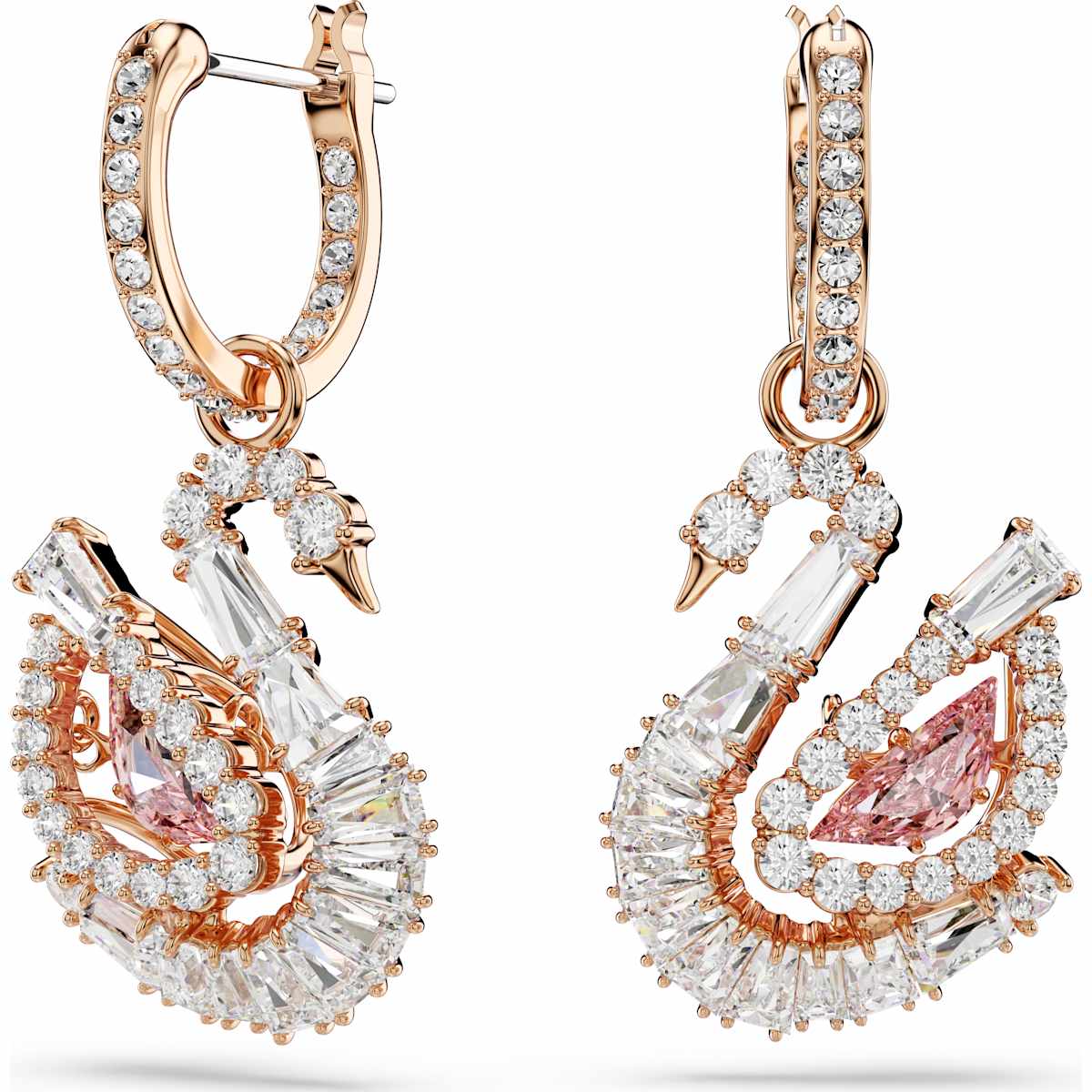 Swarovski Pendants d'oreilles Swan Pavé Rose 5732415
