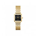 Rosefield Boxelle Black 4 Crystal Dial Gol BBGSG-B08