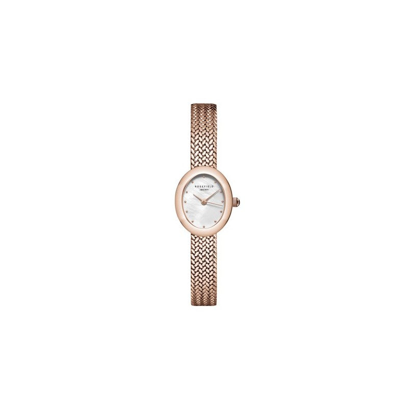 Rosefield Mini Oval White Dial Rose Gold W MWRMR-M07