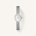 Rosefield Mini Oval White Dial Silver Wove MWSMS-M05