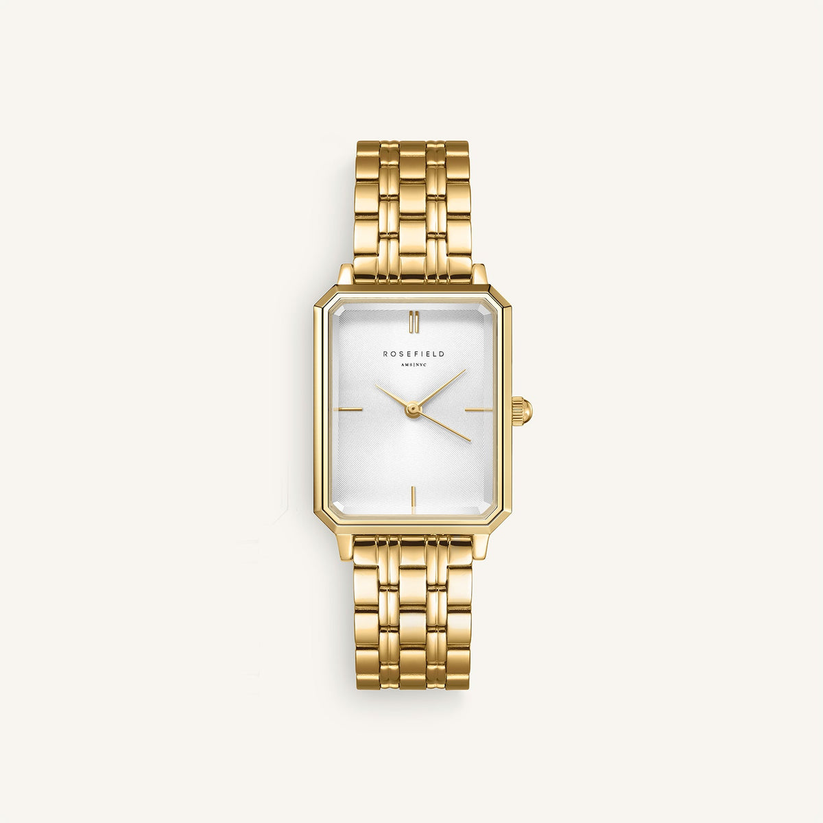 Rosefield Octagon White Sunray Steel Gold OCWSG-O40