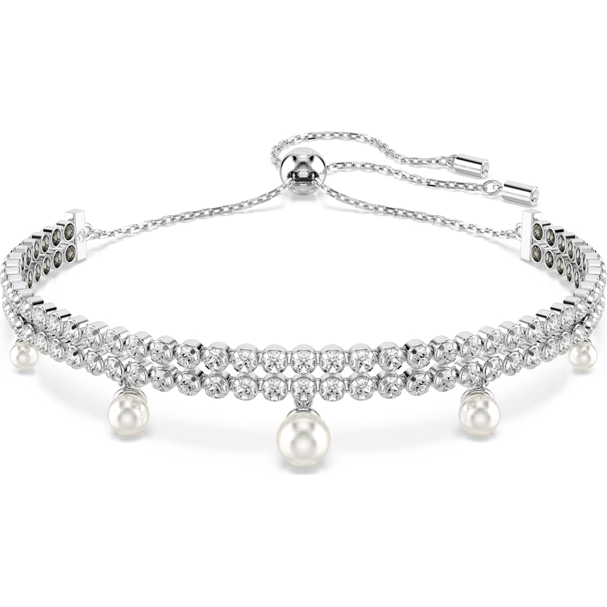 Swarovski Ss25 Capsule:Bracelet Prl Whi/Rhs M 5720870