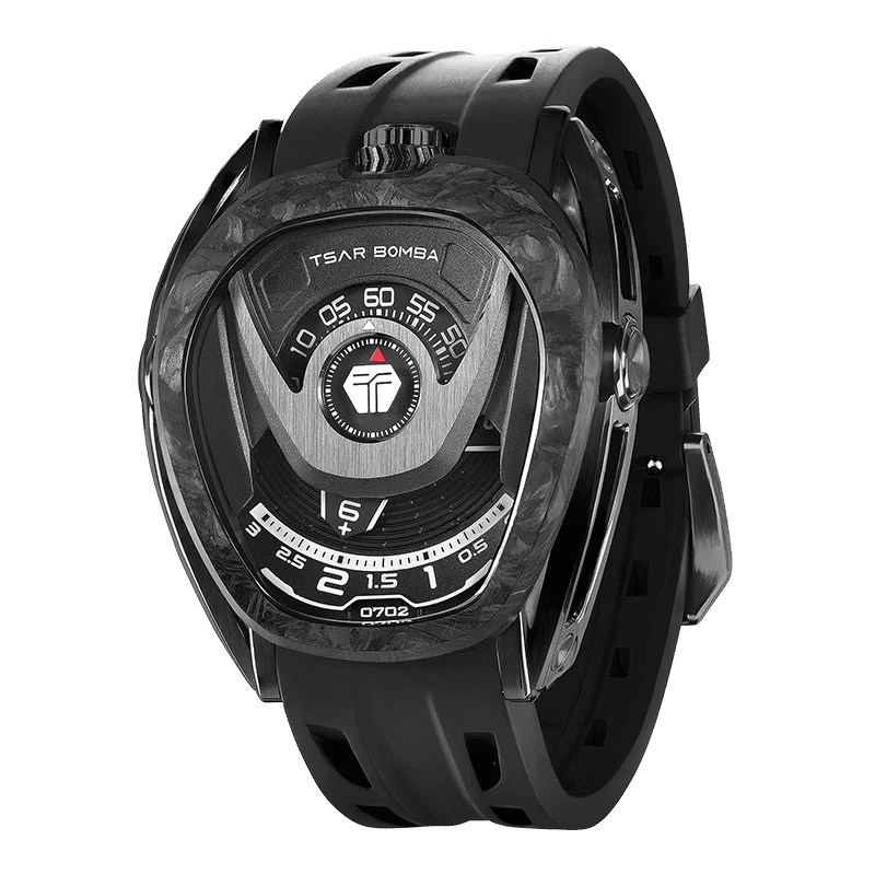 Tsar Bomba Reactor Automatique acier PVD noir et carbone FKM noir TB8213A06