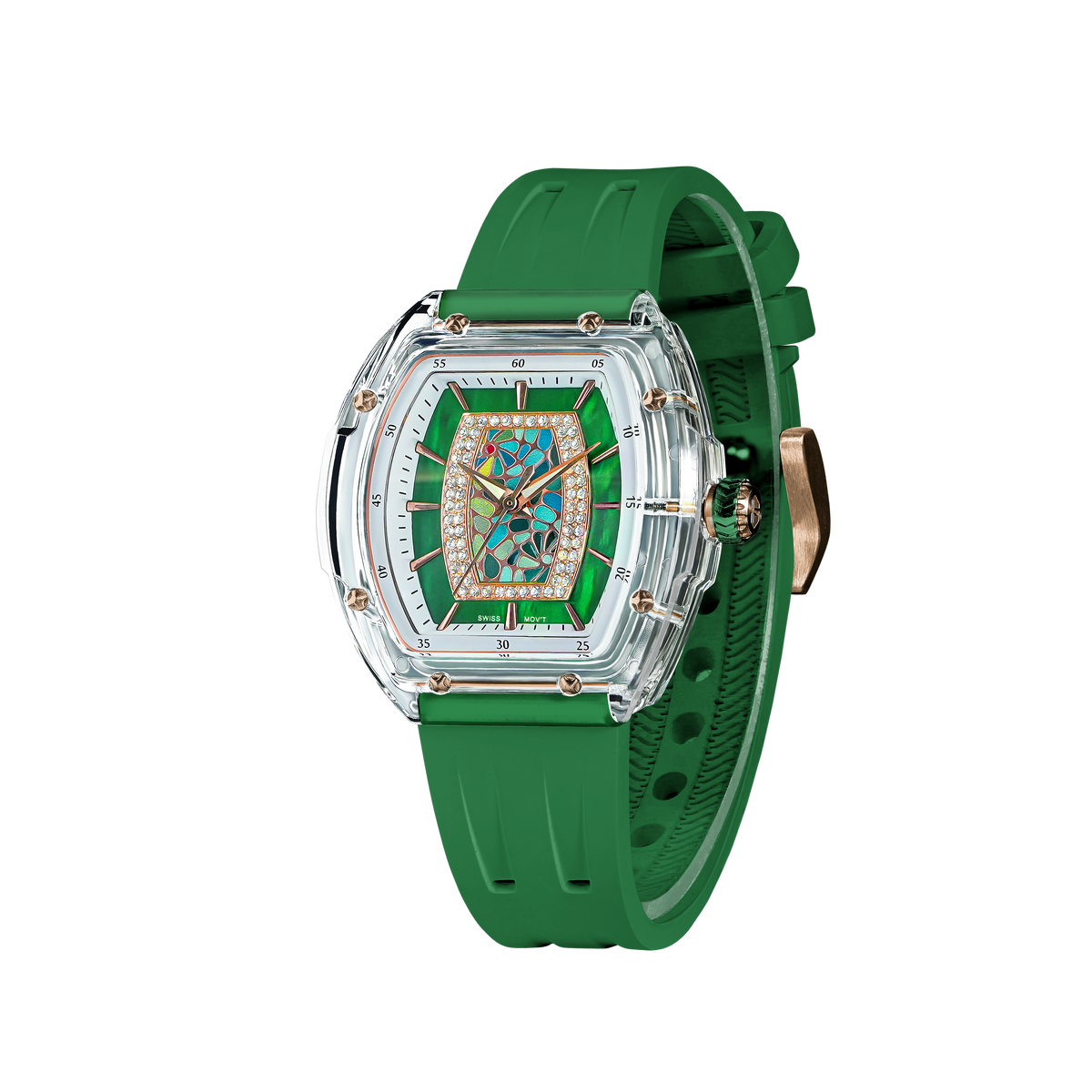 Tsar Bomba Nucleus Quartz acrylique FKM vert TB8219L05