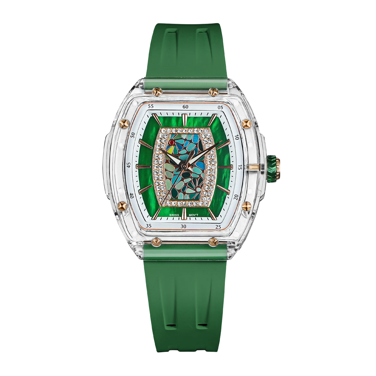 Tsar Bomba Nucleus Quartz acrylique FKM vert TB8219L05