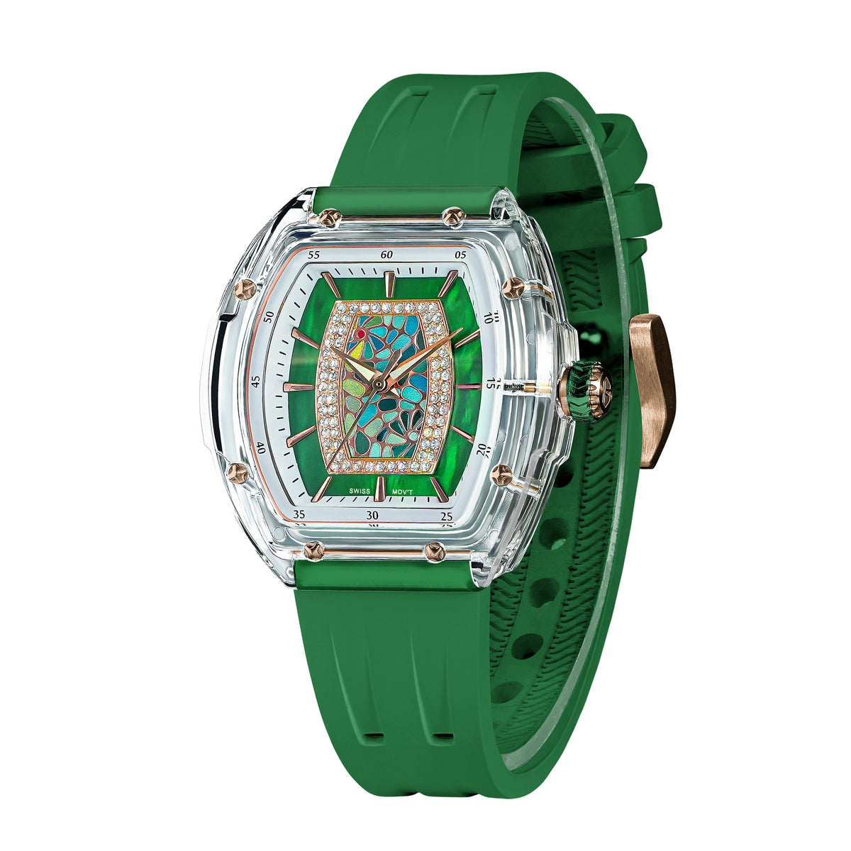 Tsar Bomba Nucleus Quartz acrylique FKM vert TB8219L05