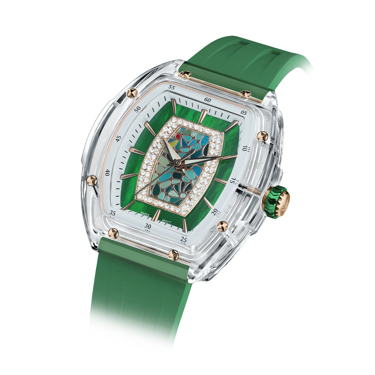 Tsar Bomba Nucleus Quartz acrylique FKM vert TB8219L05