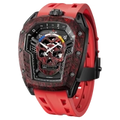 Tsar Bomba Reactor Core Decay Automatique acier PVD noir et carbone FKM rouge TB8227CF04