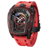 Tsar Bomba Reactor Core Decay Automatique acier PVD noir et carbone FKM rouge TB8227CF04
