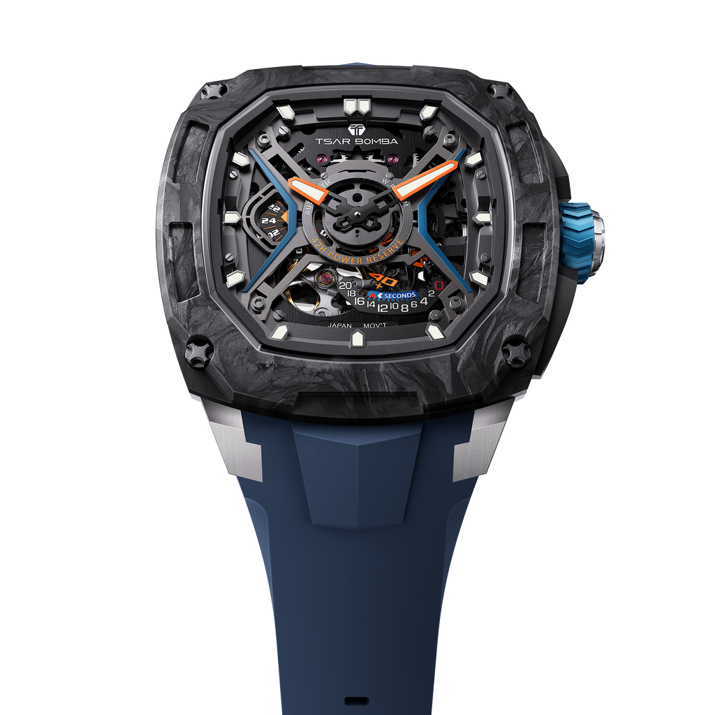 Tsar Bomba Dark Matter 5 Automatique carbone FKM bleu TB8605CF02