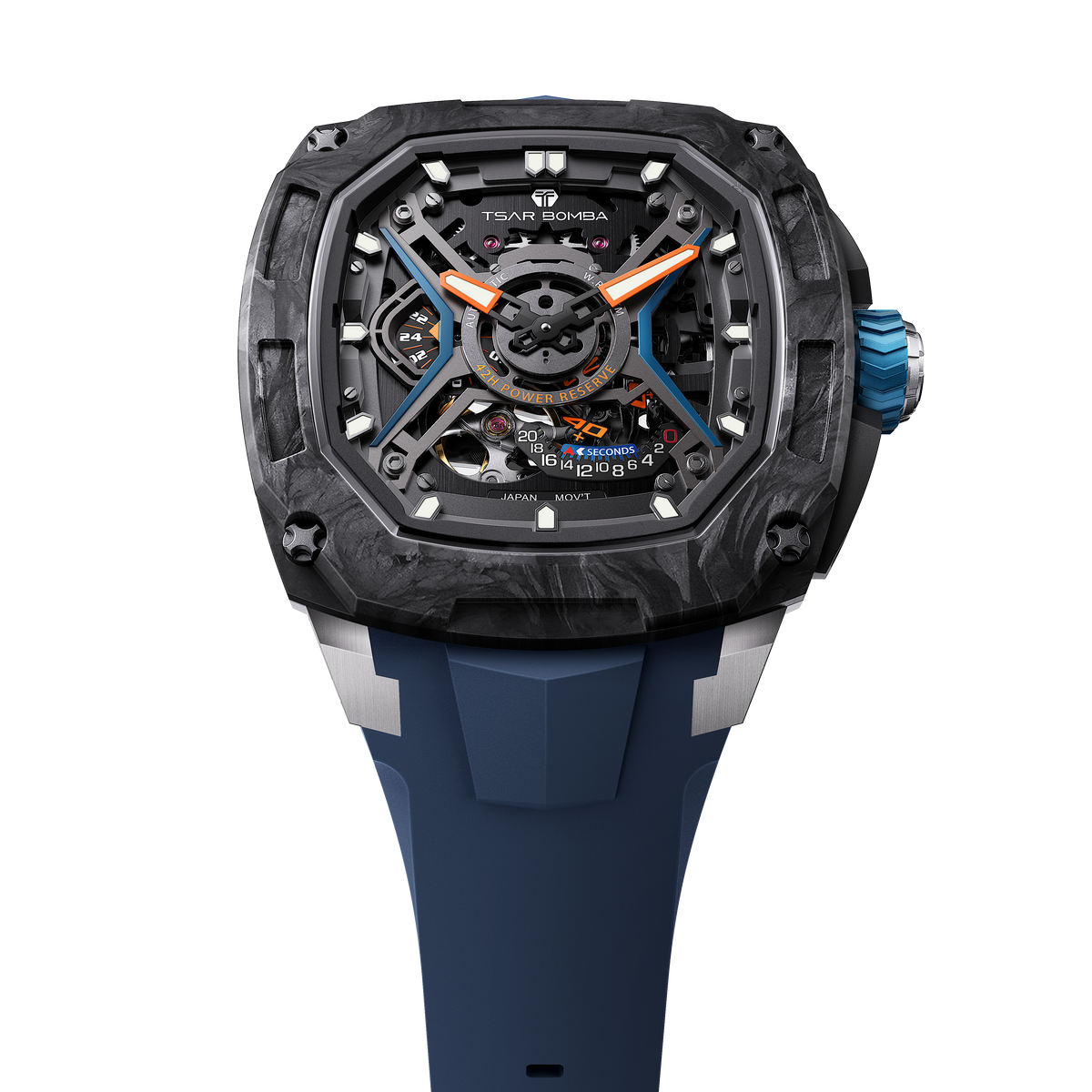 Tsar Bomba Dark Matter 5 Automatique carbone FKM bleu TB8605CF02
