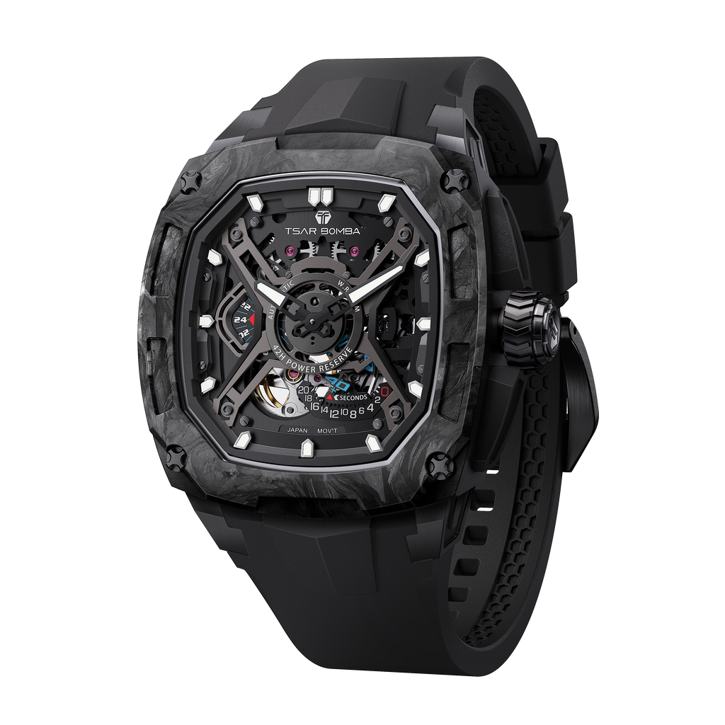 Tsar Bomba Dark Matter 5 Automatique carbone FKM noir TB8605CF04