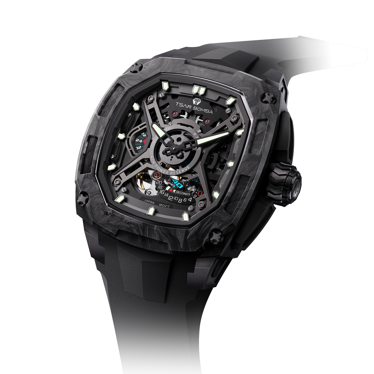 Tsar Bomba Dark Matter 5 Automatique carbone FKM noir TB8605CF04