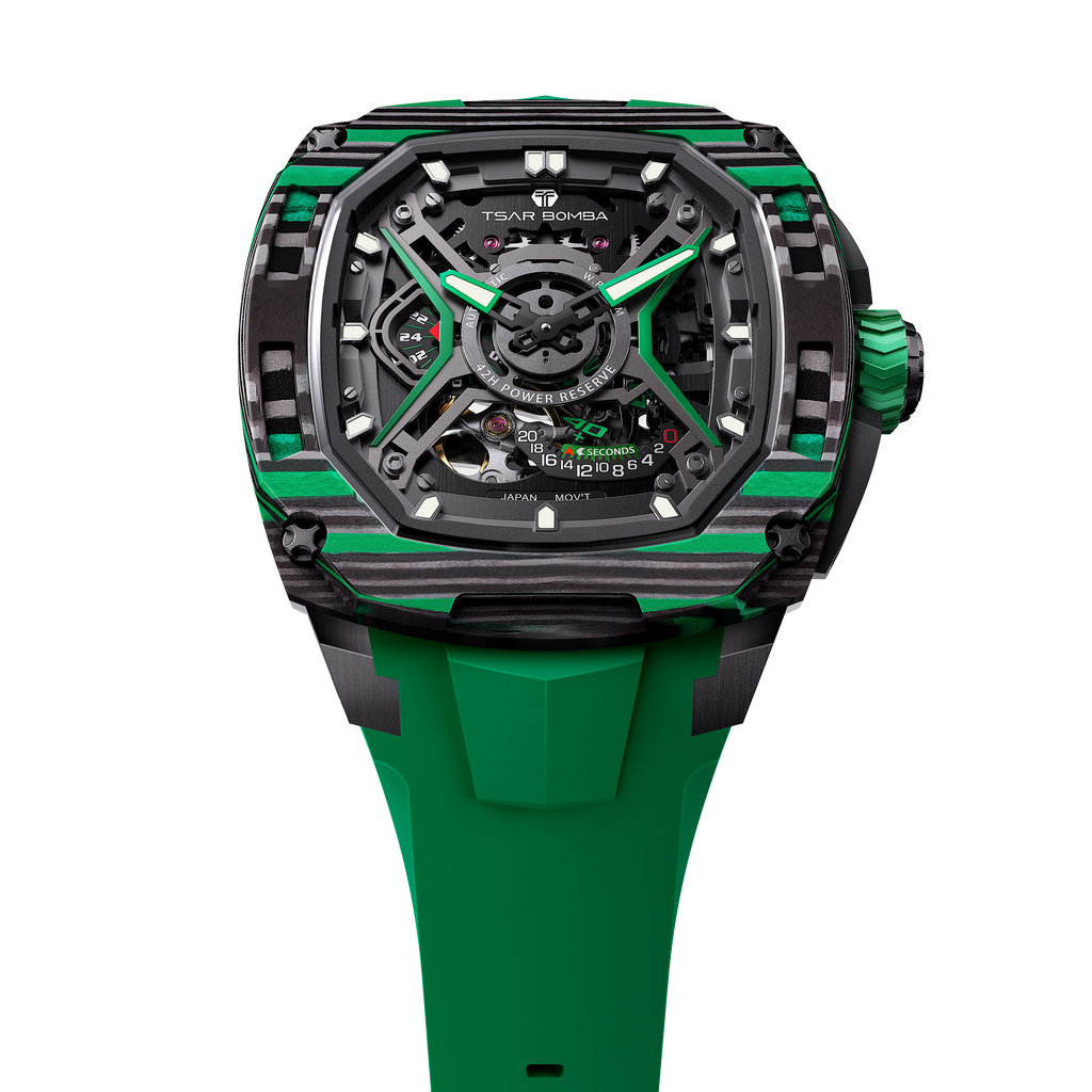 Tsar Bomba Dark Matter 5 Automatique carbone FKM vert TB8605CF05