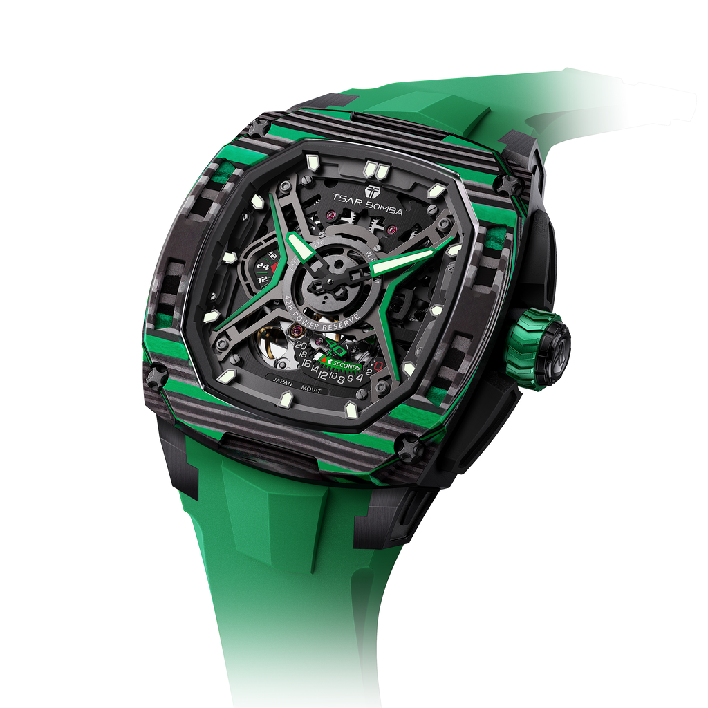 Tsar Bomba Dark Matter 5 Automatique carbone FKM vert TB8605CF05