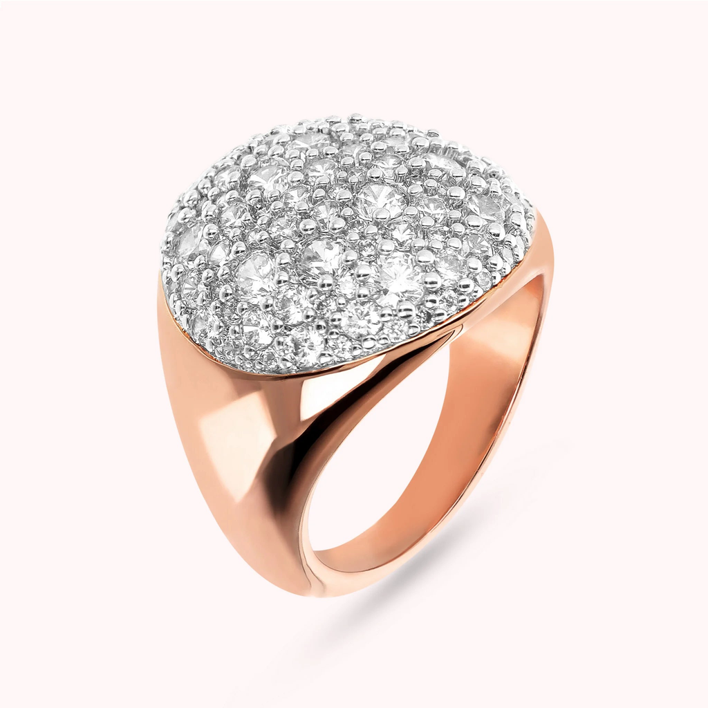 Bronzallure Bague chevalière pavé zircons WSBZ02231.WR-18