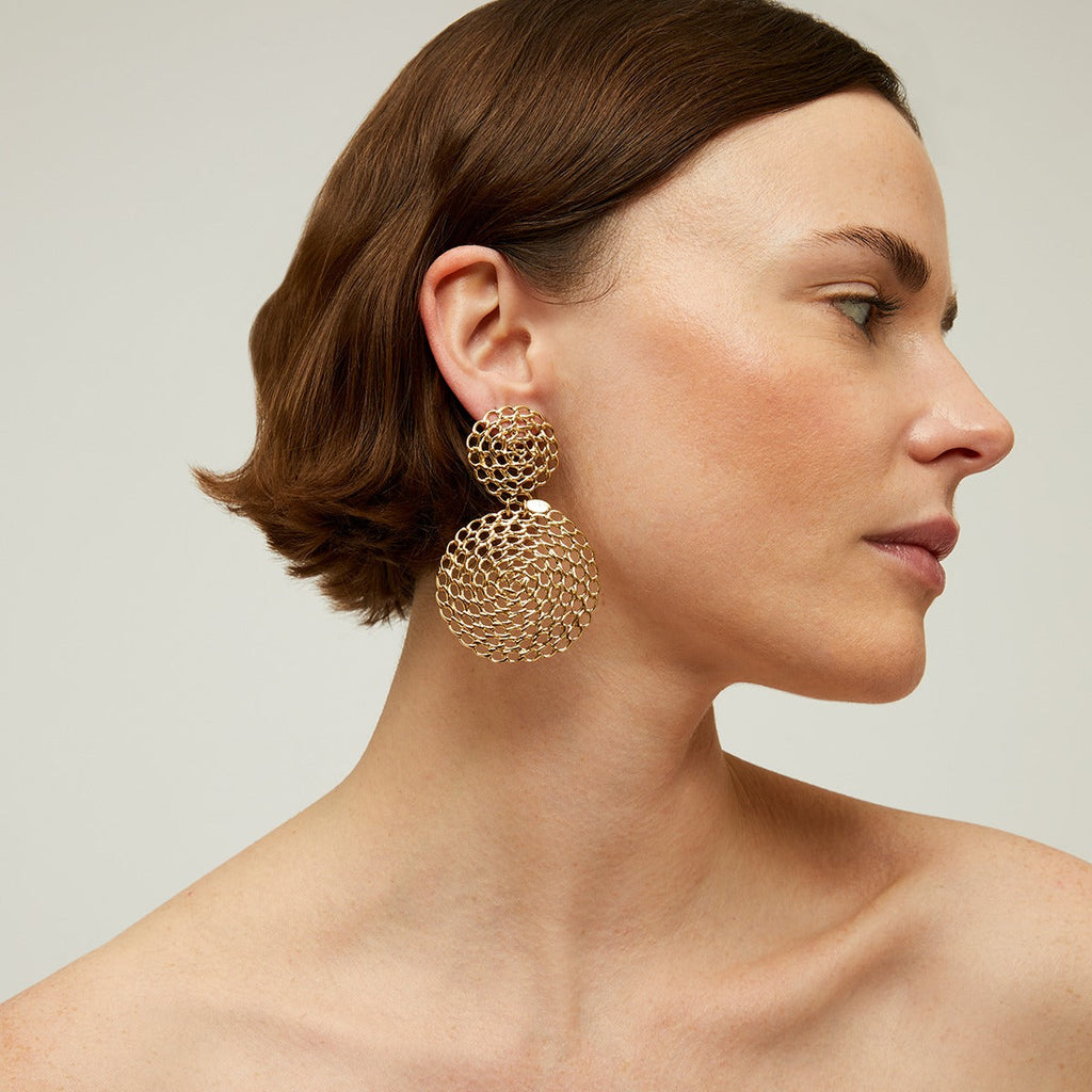 GAS Bijoux Boucles d'oreilles Onde Gourmette grand modèle AONDE/GOURMETTE/GM/O