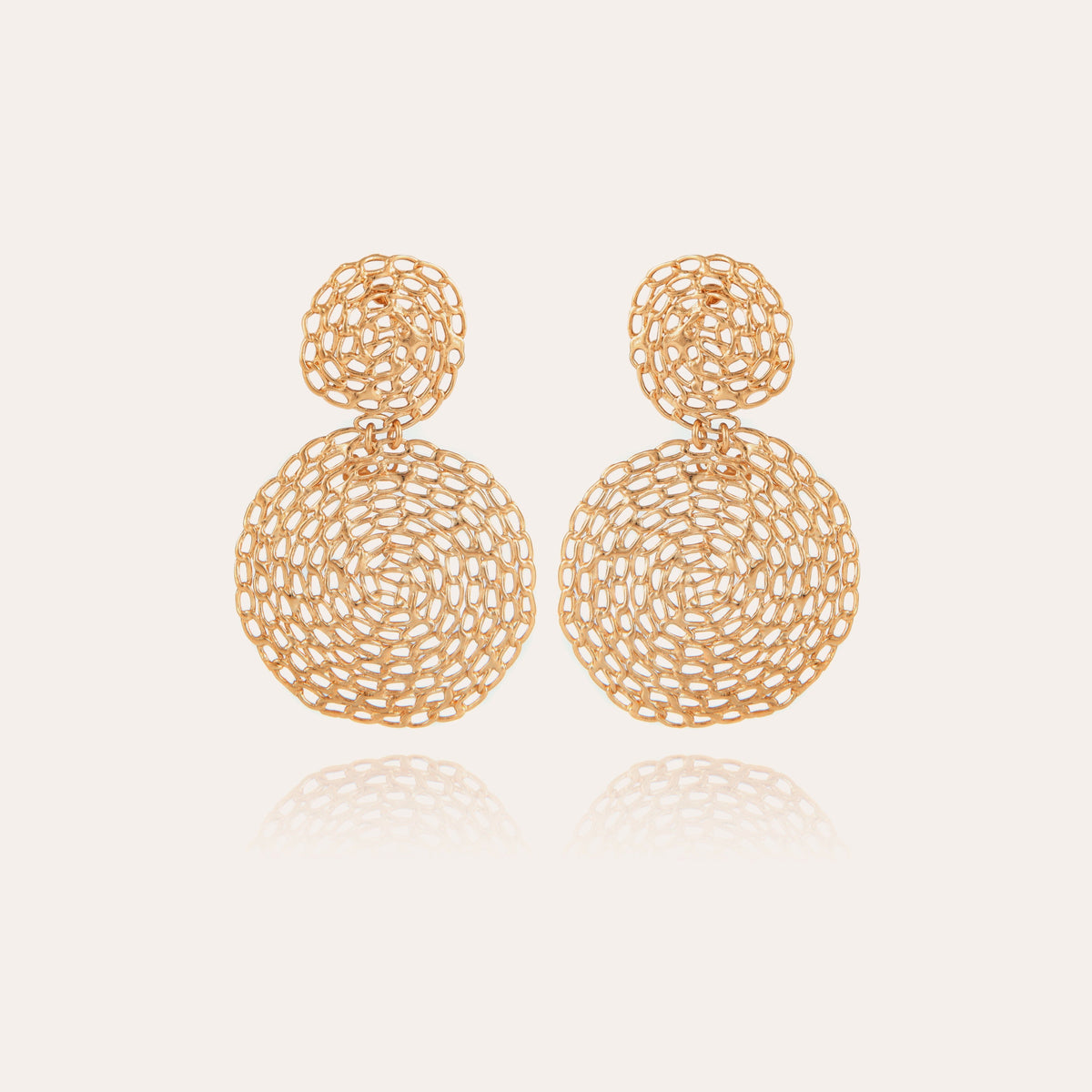 GAS Bijoux Boucles d'oreilles Onde Gourmette petit modèle AONDE/GOURMETTE/PM/O