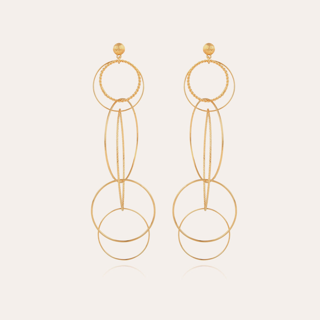 GAS Bijoux Boucles d'oreilles Torsade Multi grand modèle ATORSADE/MULTI/O
