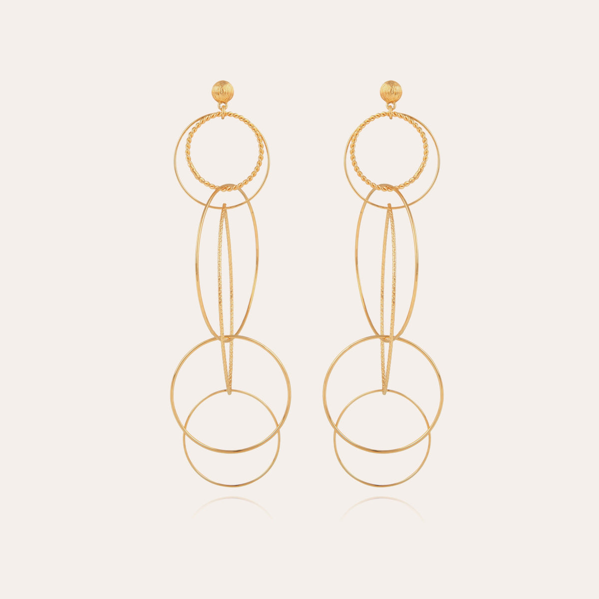 GAS Bijoux Boucles d'oreilles Torsade Multi grand modèle ATORSADE/MULTI/O