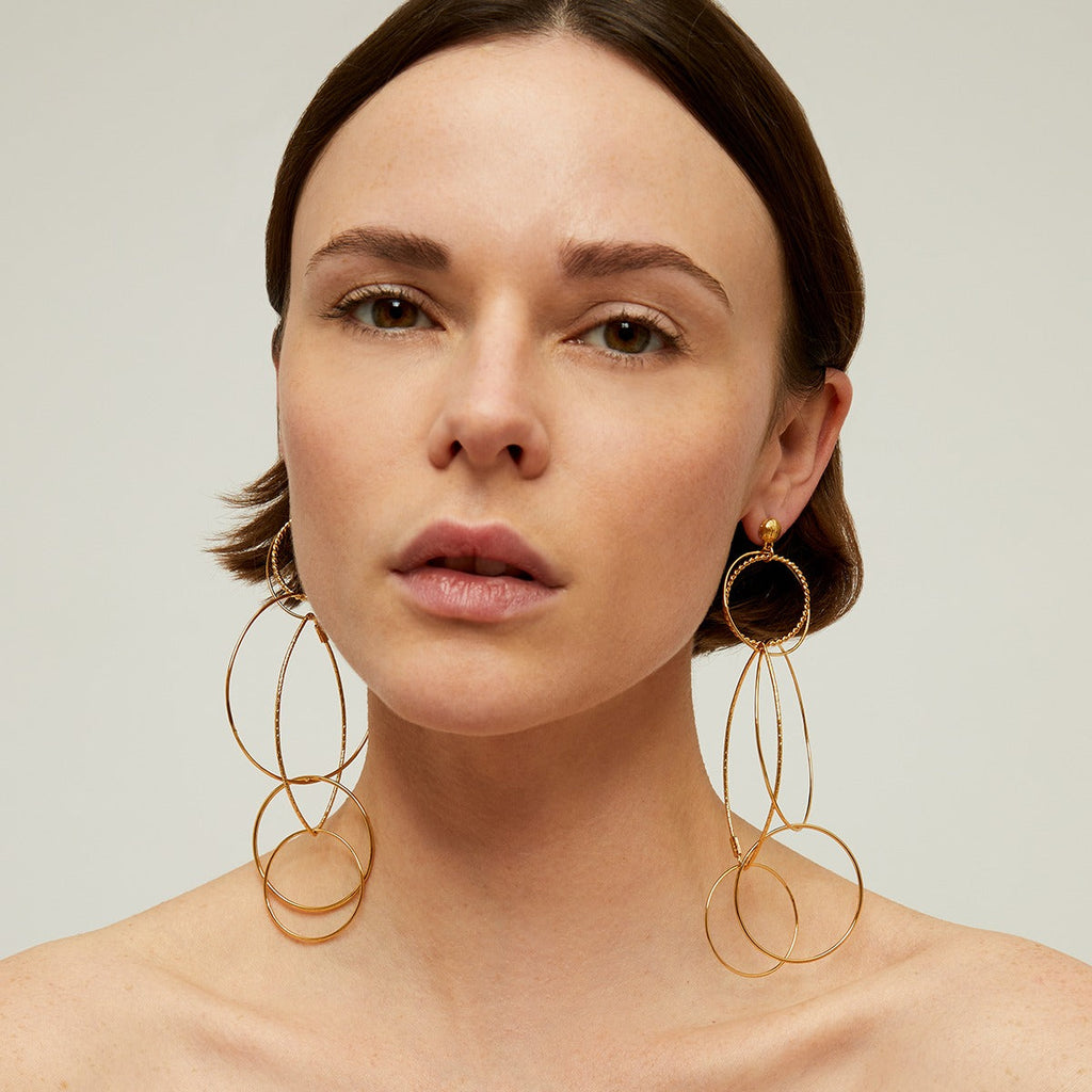 GAS Bijoux Boucles d'oreilles Torsade Multi grand modèle ATORSADE/MULTI/O