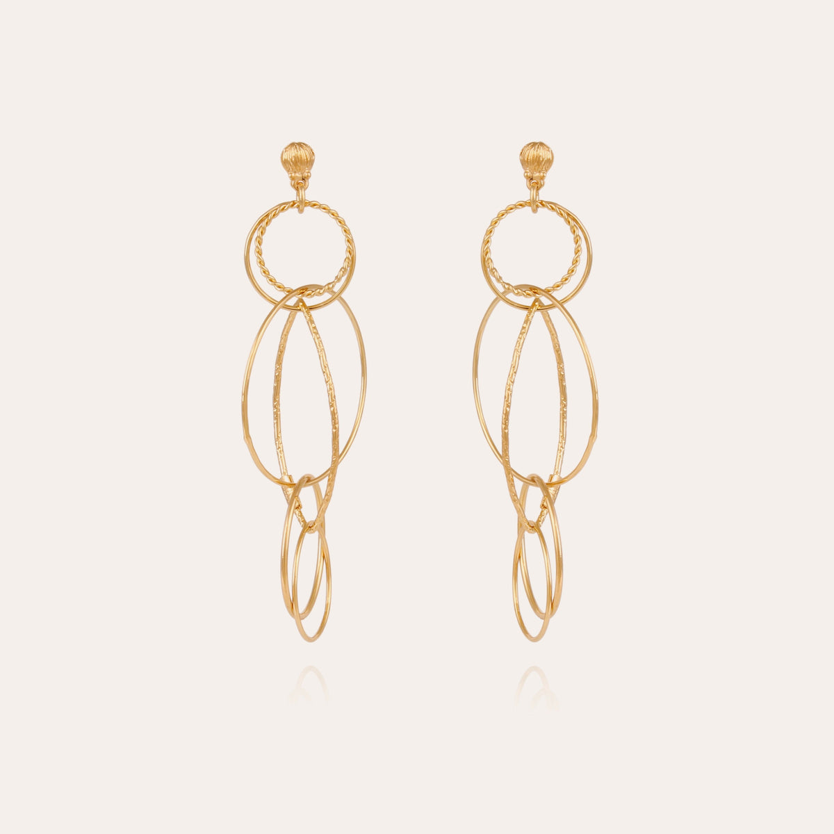 GAS Bijoux Boucles d'oreilles Torsade Multi petit modèle ATORSADE/MULTI/OPM