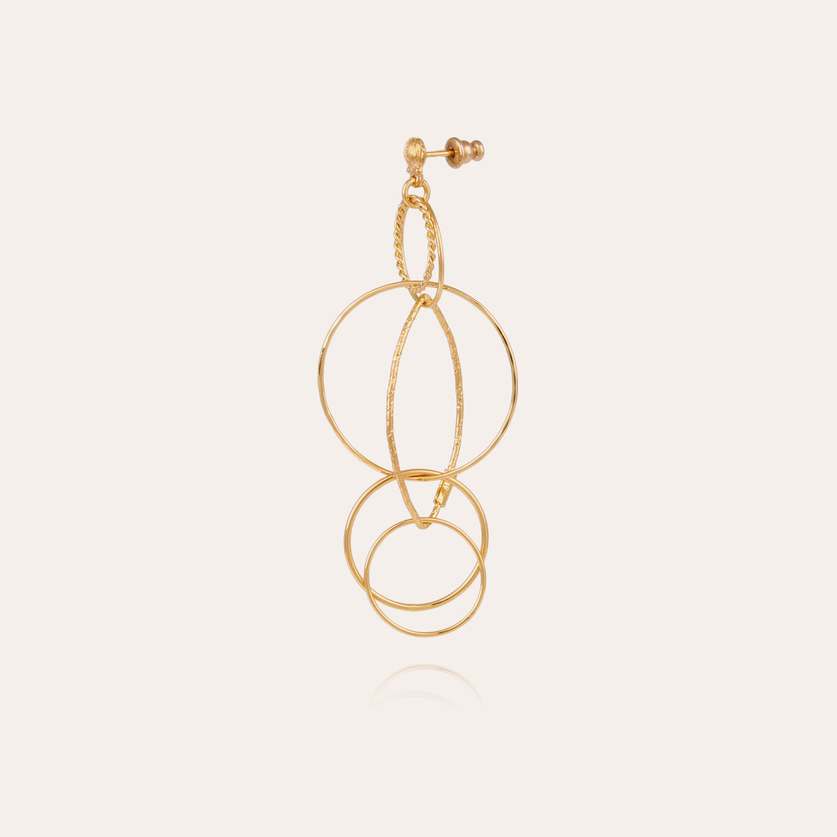 GAS Bijoux Boucles d'oreilles Torsade Multi petit modèle ATORSADE/MULTI/OPM