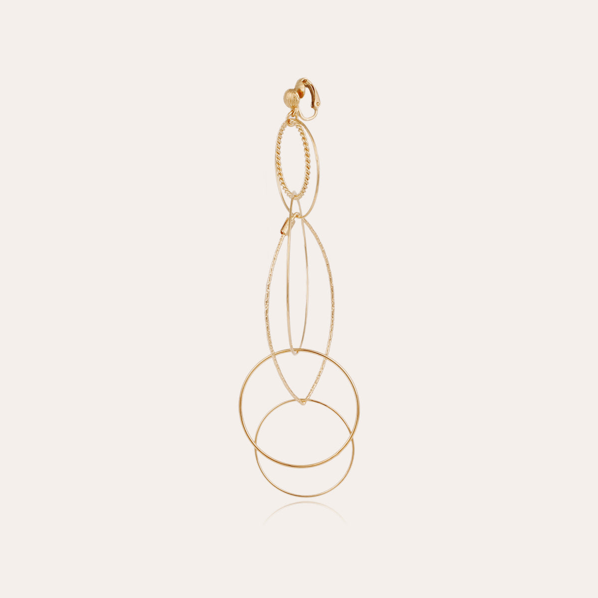 GAS Bijoux Boucles d'oreilles Torsade Multi petit modèle ATORSADE/MULTI/OPM